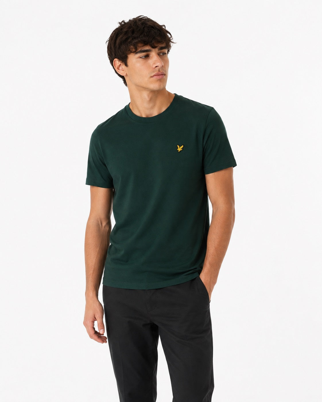 Lyle & Scott Cotton Crew Neck  T-Shirt - Dark Green