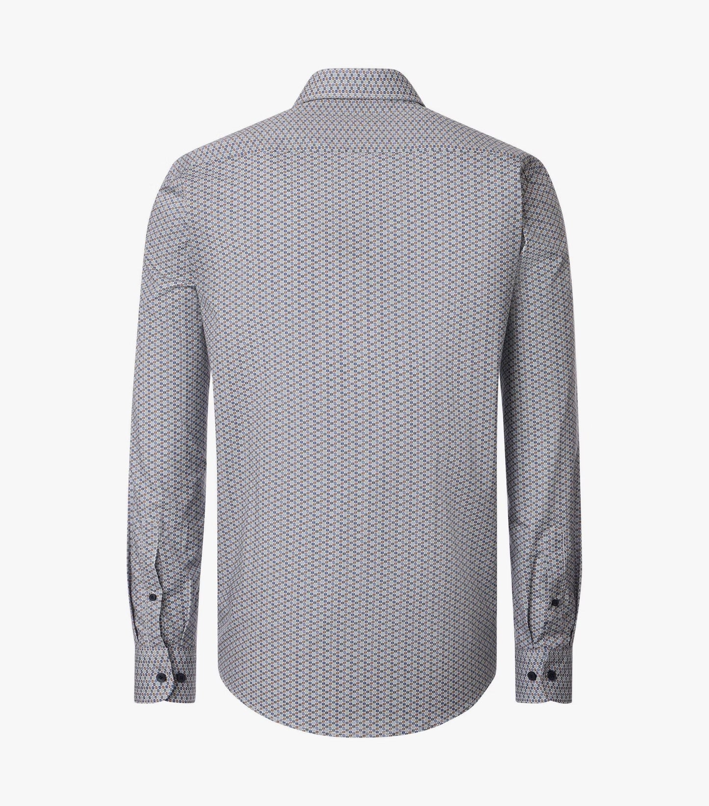 Casa Moda Long Sleeve Casual Shirt - Green/Brown