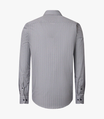 Casa Moda Long Sleeve Casual Shirt - Green/Brown