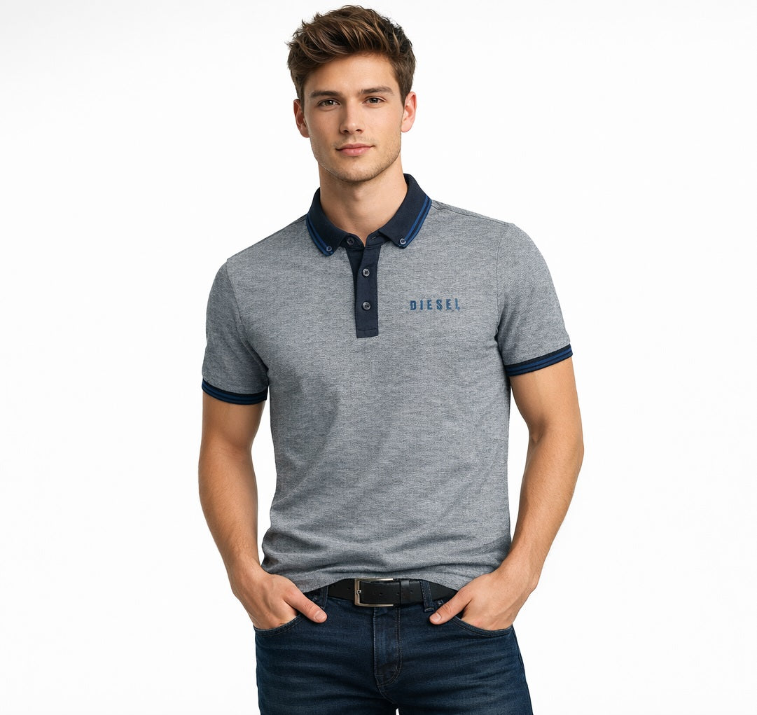 Diesel Sport Malin Short Sleeve Polo Shirt - Navy