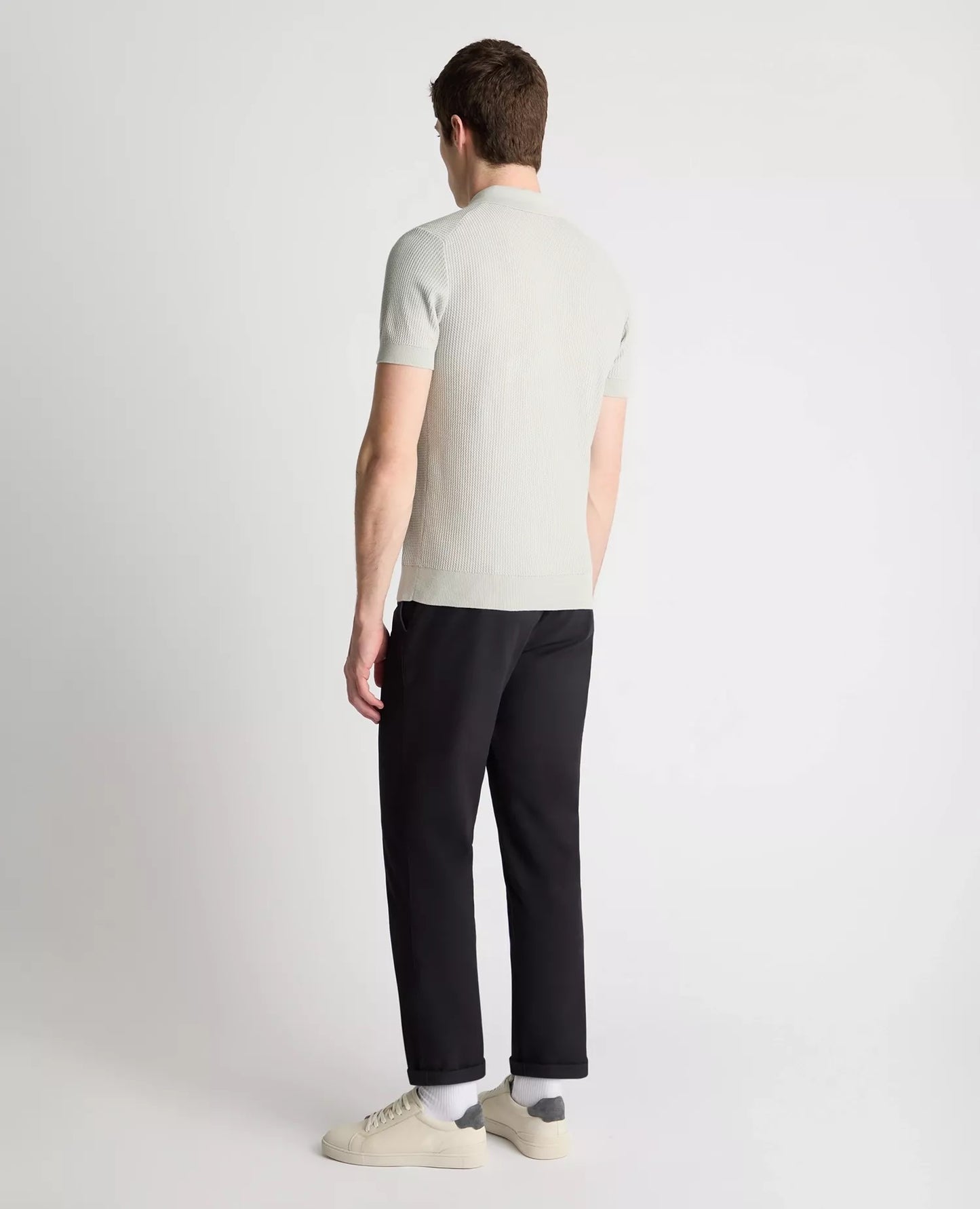 Remus Uomo Short Sleeve Casual Polo Shirt - Light Grey