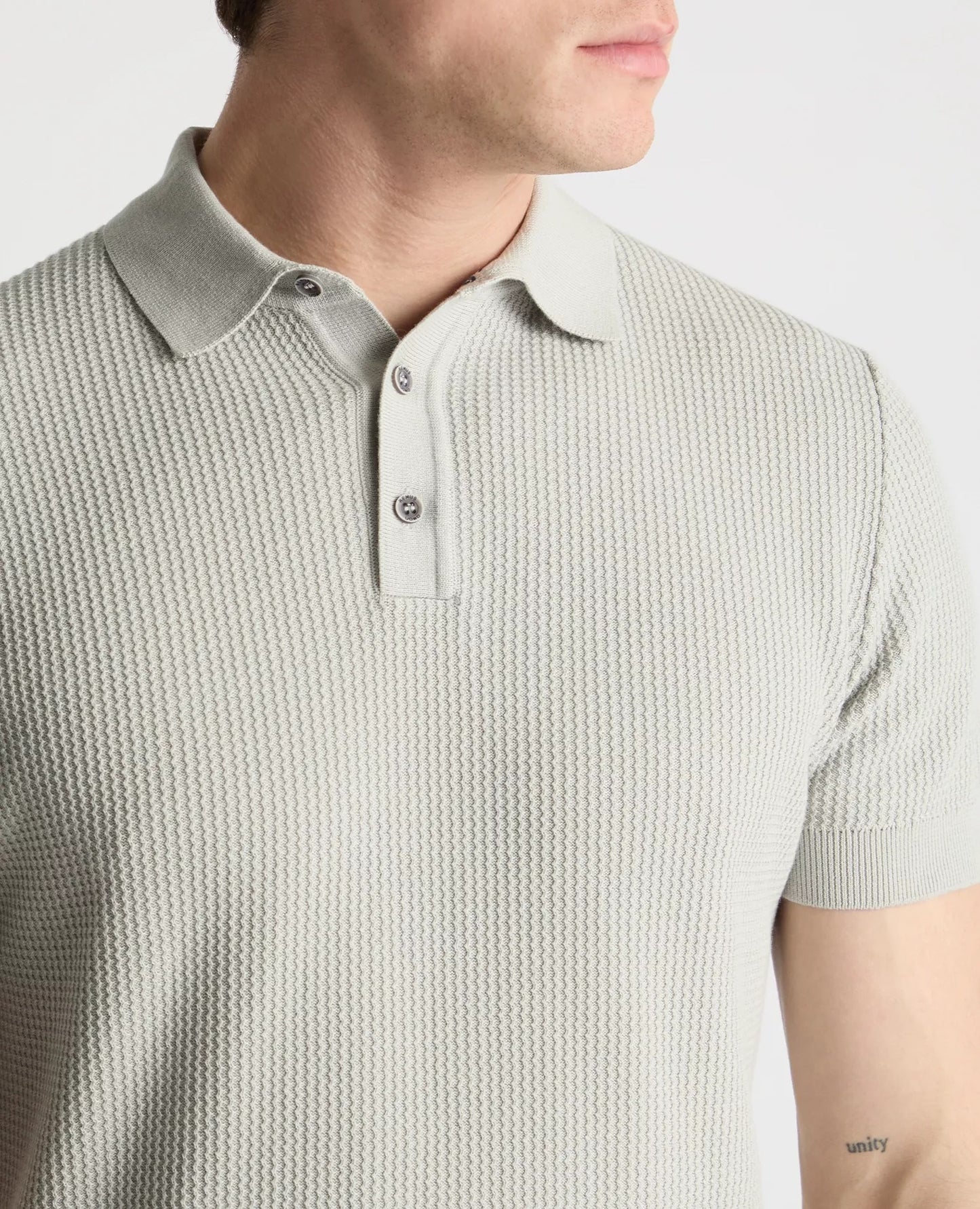 Remus Uomo Short Sleeve Casual Polo Shirt - Light Grey