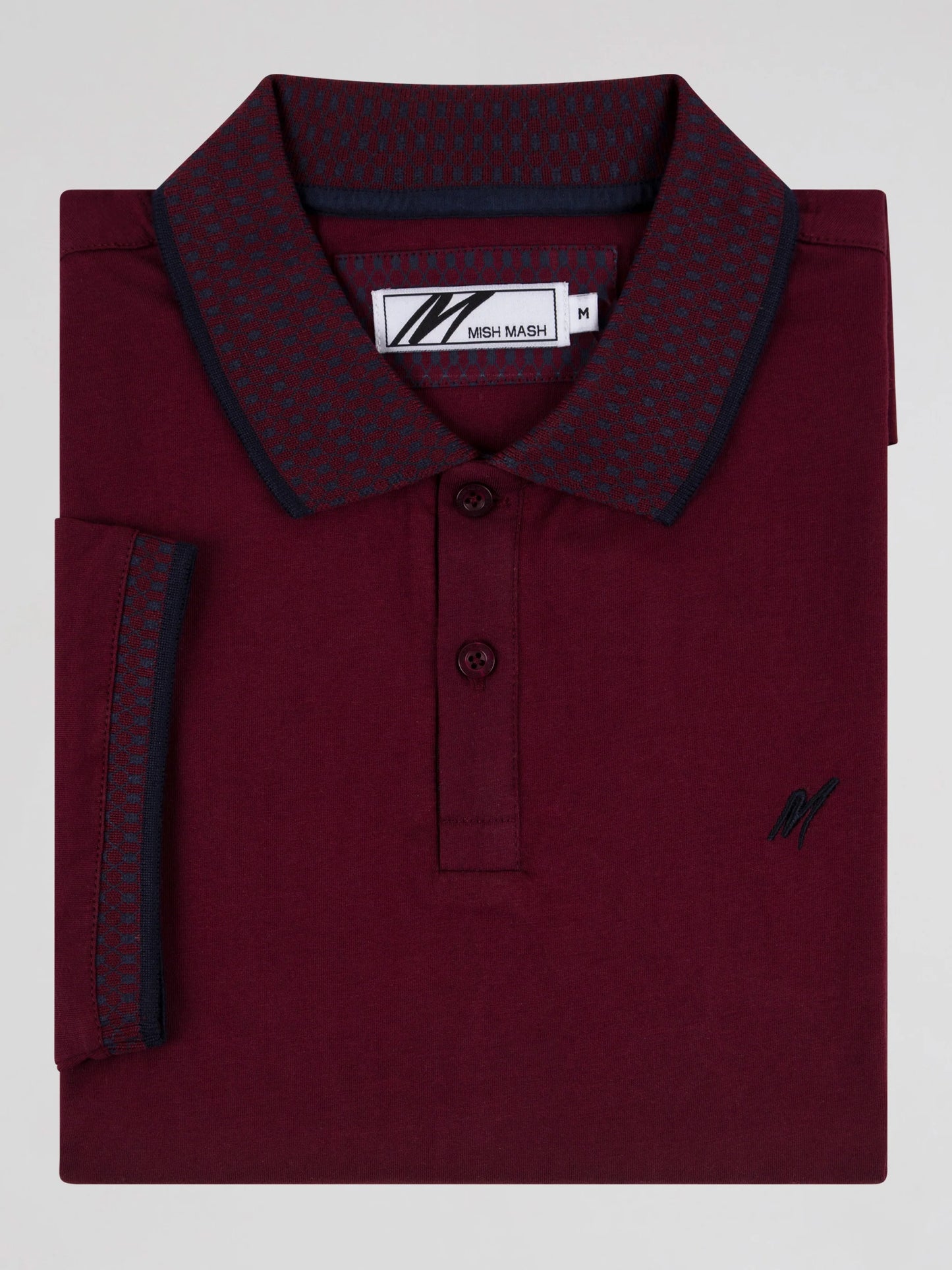 Mish Mash Gritt Regular Fit Jersey Polo Shirt - Plum