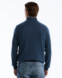 Original Penguin Cotton Textured Half Zip Sweater - Sargasso Sea