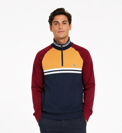 Original Penguin Half Zip Sweatshirt - Dark Sapphire