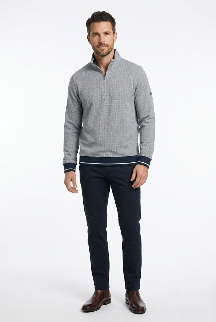 Daniel Grahame Half Zip Sweatshirt 25 - Navy