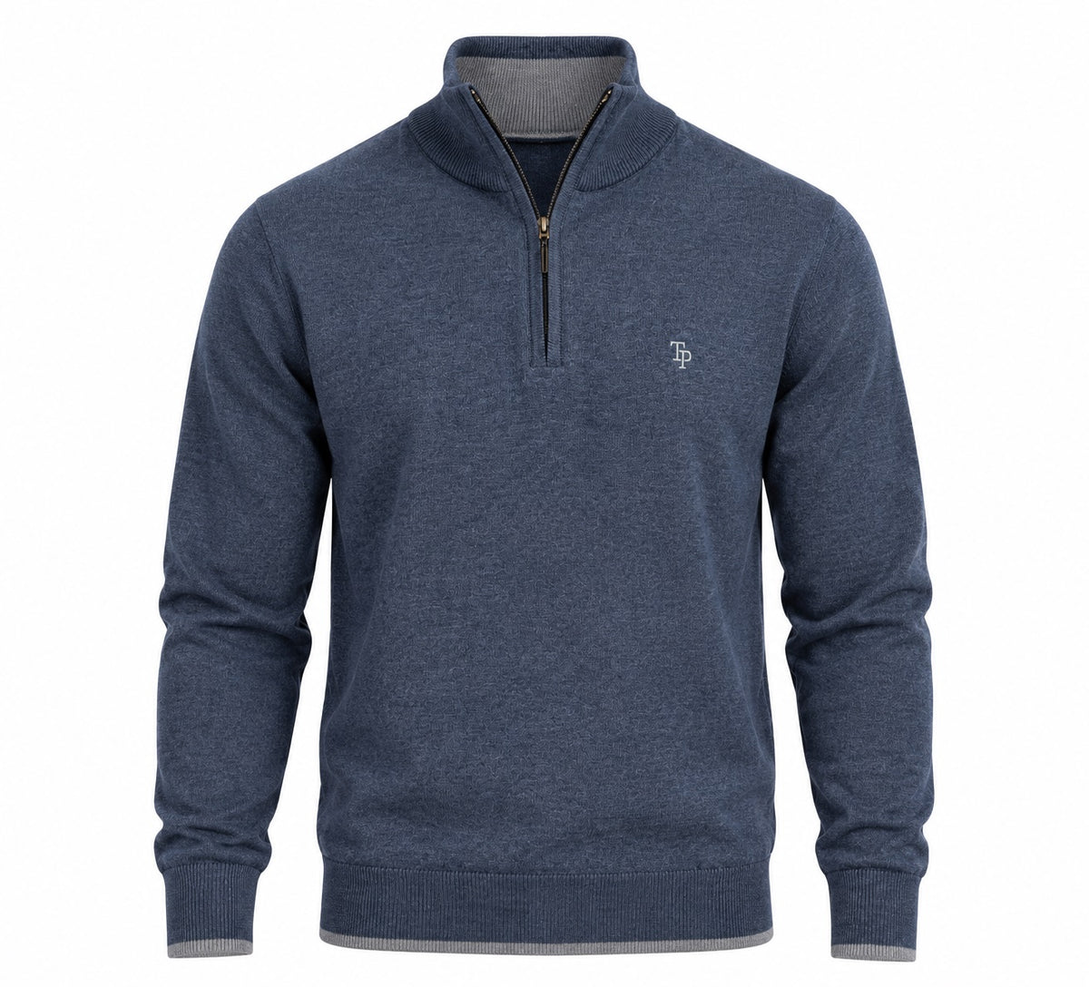Tom Penn Half Zip Sweater - Indigo