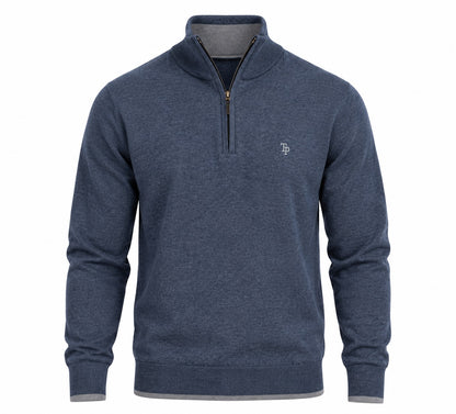 Tom Penn Half Zip Sweater - Indigo