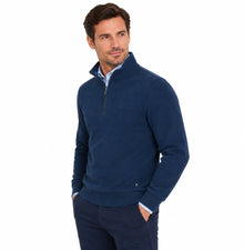Daniel Grahame Half Zip Casual Sweater 27 - Blue