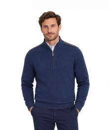 Daniel Grahame Half Zip Casual Sweater 29 - Dark Blue