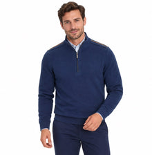 Daniel Grahame Half Zip Casual Sweater 29 - Dark Blue