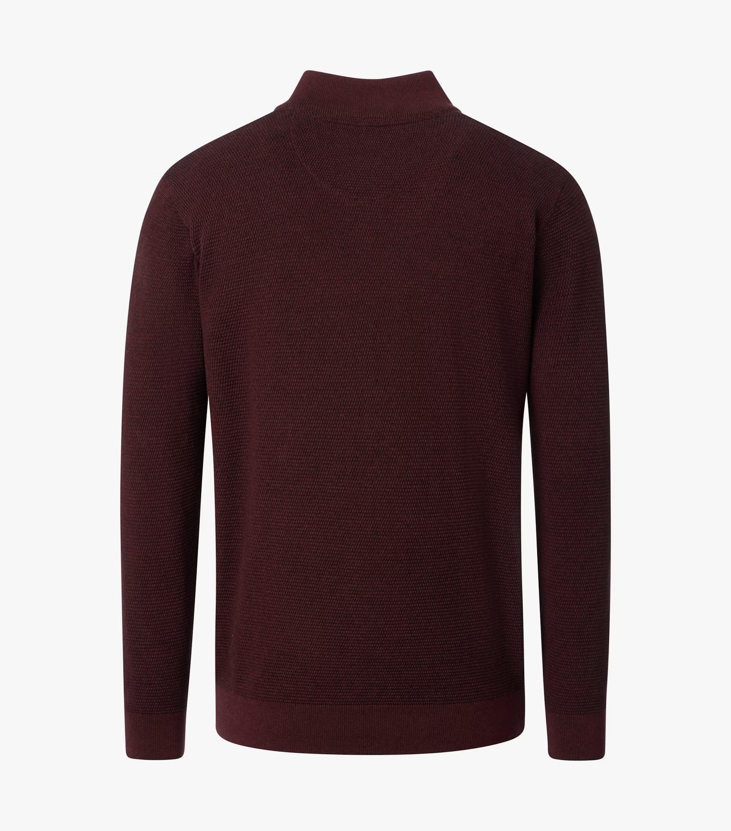 Casa Moda Troyer Knitted Half Zip Sweater 485 - Burgundy