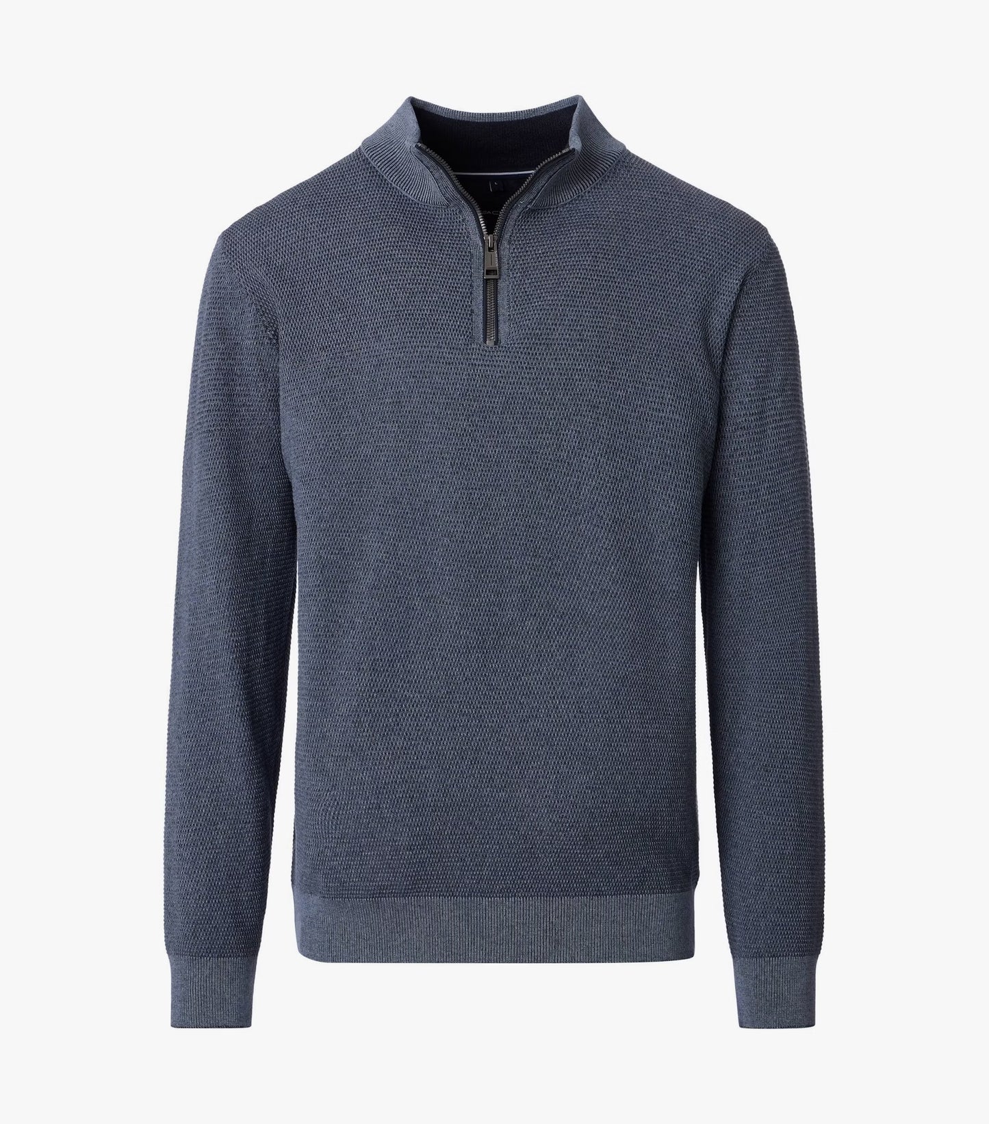 Casa Moda Troyer Knitted Half Zip Sweater 741 - Blue