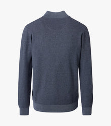Casa Moda Troyer Knitted Half Zip Sweater 741 - Blue