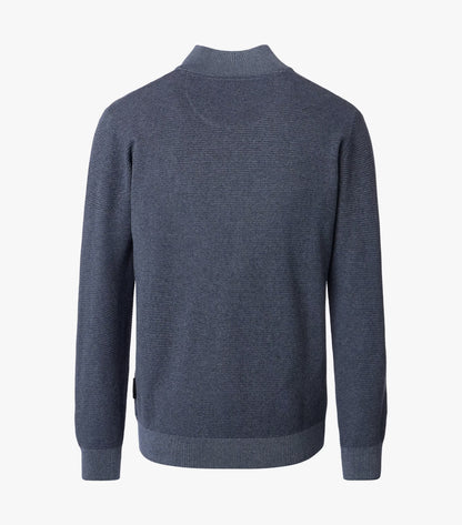 Casa Moda Troyer Knitted Half Zip Sweater 741 - Blue