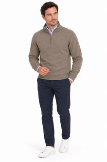 Daniel Grahame Half Zip Casual Sweater 93 - Beige