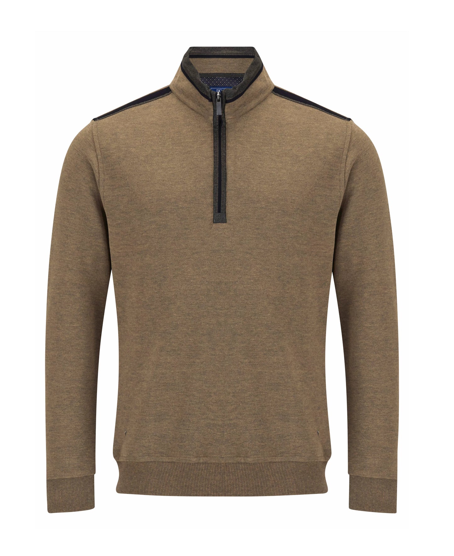 Daniel Grahame Half Zip Casual Sweater 43 - Light Brown