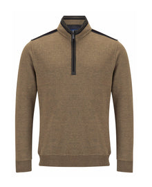 Daniel Grahame Half Zip Casual Sweater 43 - Light Brown