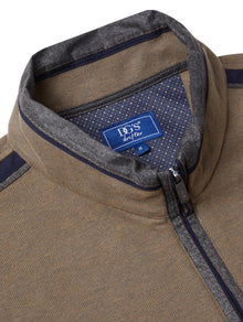 Daniel Grahame Half Zip Casual Sweater 43 - Light Brown