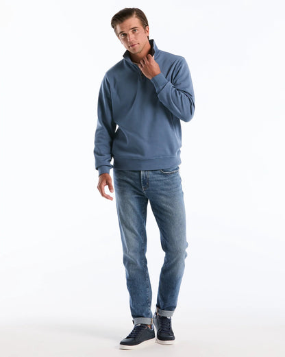 Original Penguin Sticker Pete Half Zip Sweatshirt - Copen Blue