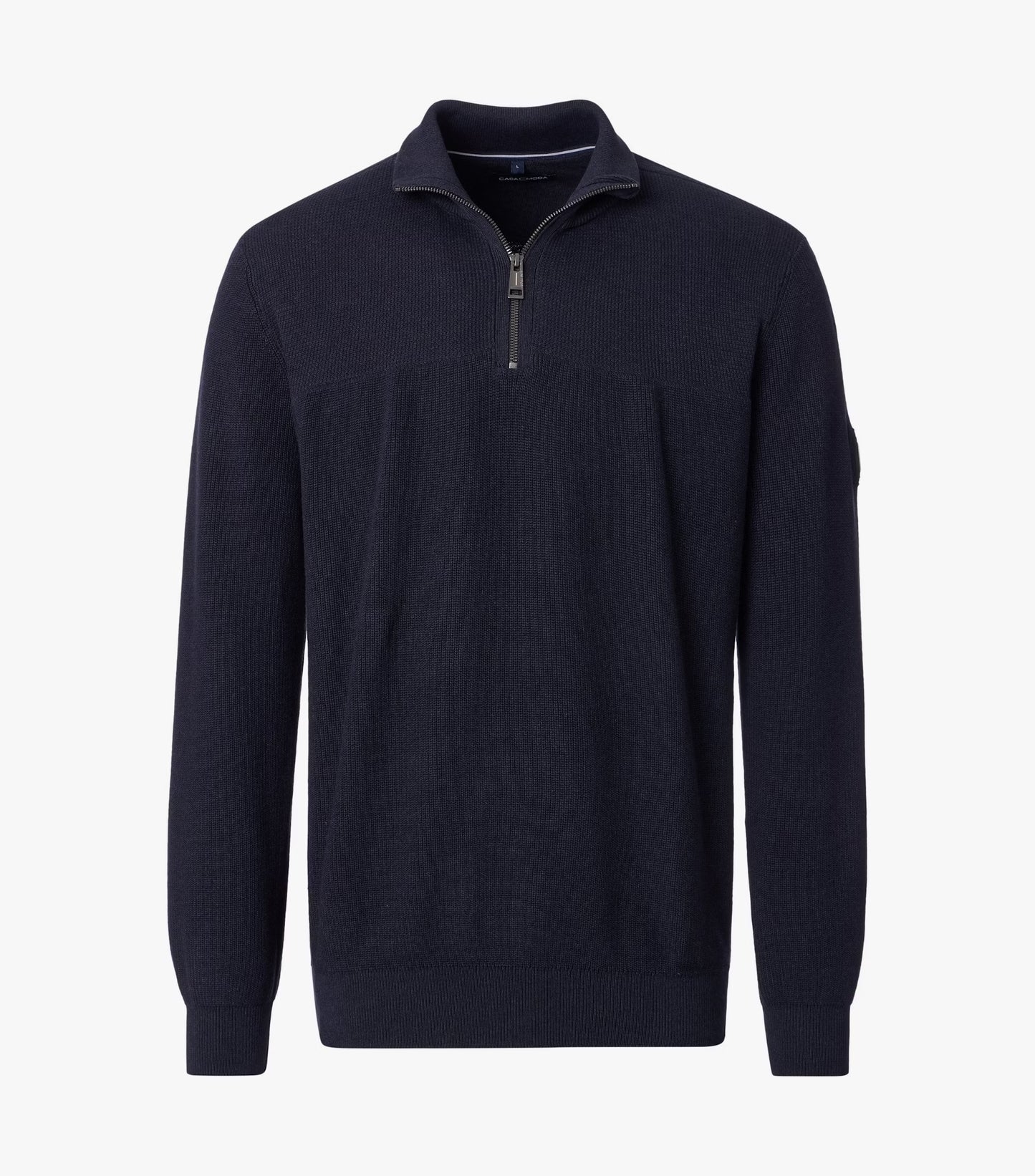 Casa Moda Knitted Half Zip Sweater 105 - Navy