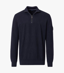 Casa Moda Knitted Half Zip Sweater 105 - Navy
