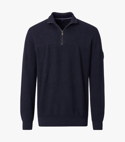 Casa Moda Knitted Half Zip Sweater 105 - Navy