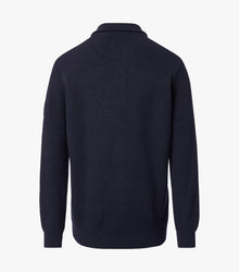Casa Moda Knitted Half Zip Sweater 105 - Navy