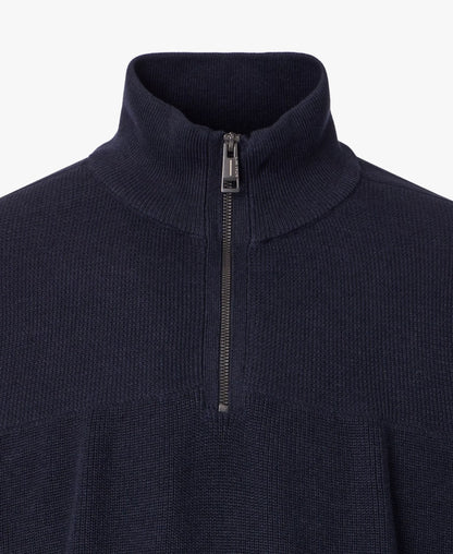 Casa Moda Knitted Half Zip Sweater 105 - Navy