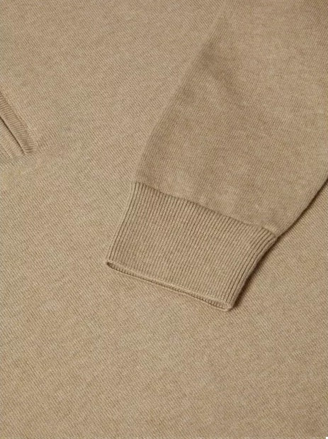 Daniel Grahame Half Zip Casual Sweater 41 - Light Brown