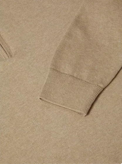Daniel Grahame Half Zip Casual Sweater 41 - Light Brown