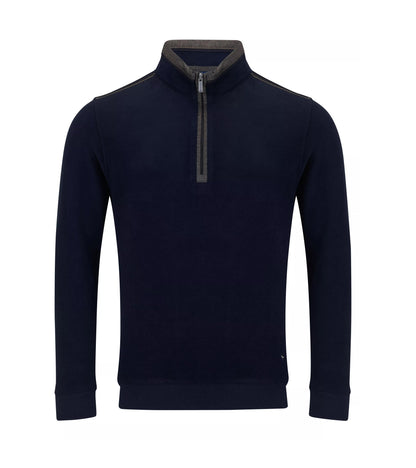Daniel Grahame Half Zip Casual Sweater 78 - Navy