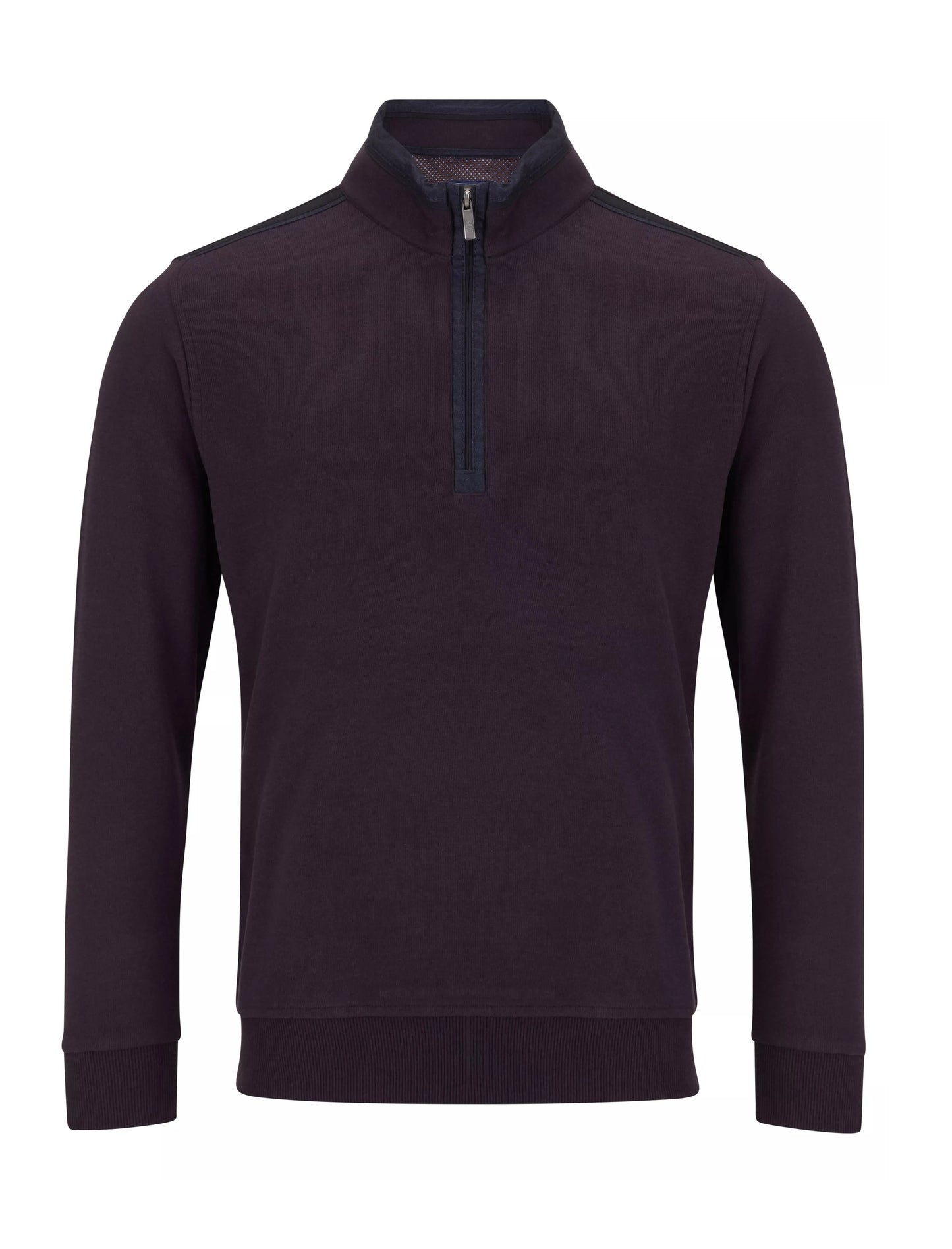 Daniel Grahame Half Zip Casual Sweater 77 - Dark Purple