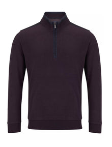 Daniel Grahame Half Zip Casual Sweater 77 - Dark Purple