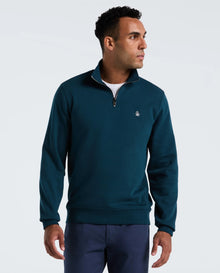 Original Penguin Sticker Pete Half Zip Sweatshirt -Reflecting Pond