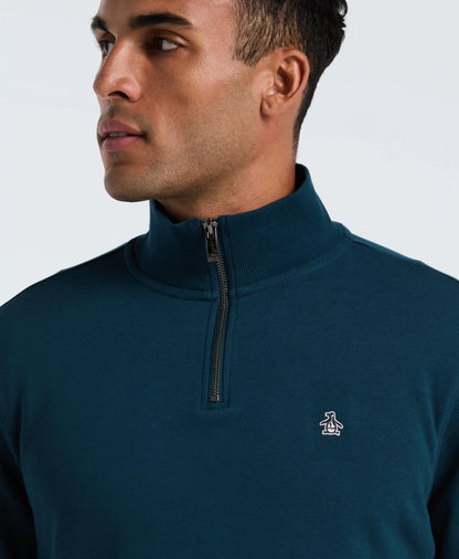 Original Penguin Sticker Pete Half Zip Sweatshirt -Reflecting Pond