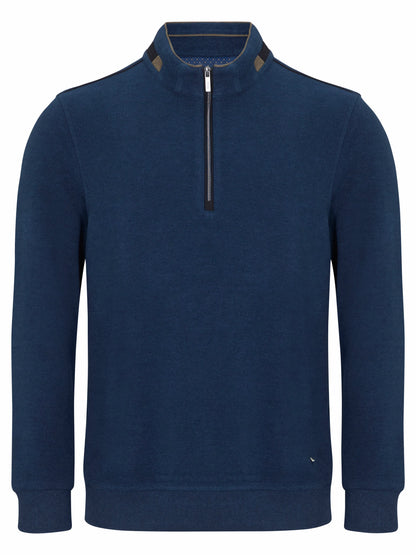 Daniel Grahame Half Zip Casual Sweater 25 - Blue