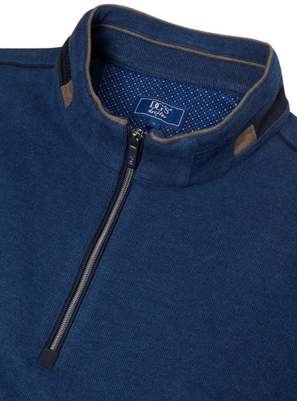Daniel Grahame Half Zip Casual Sweater 25 - Blue