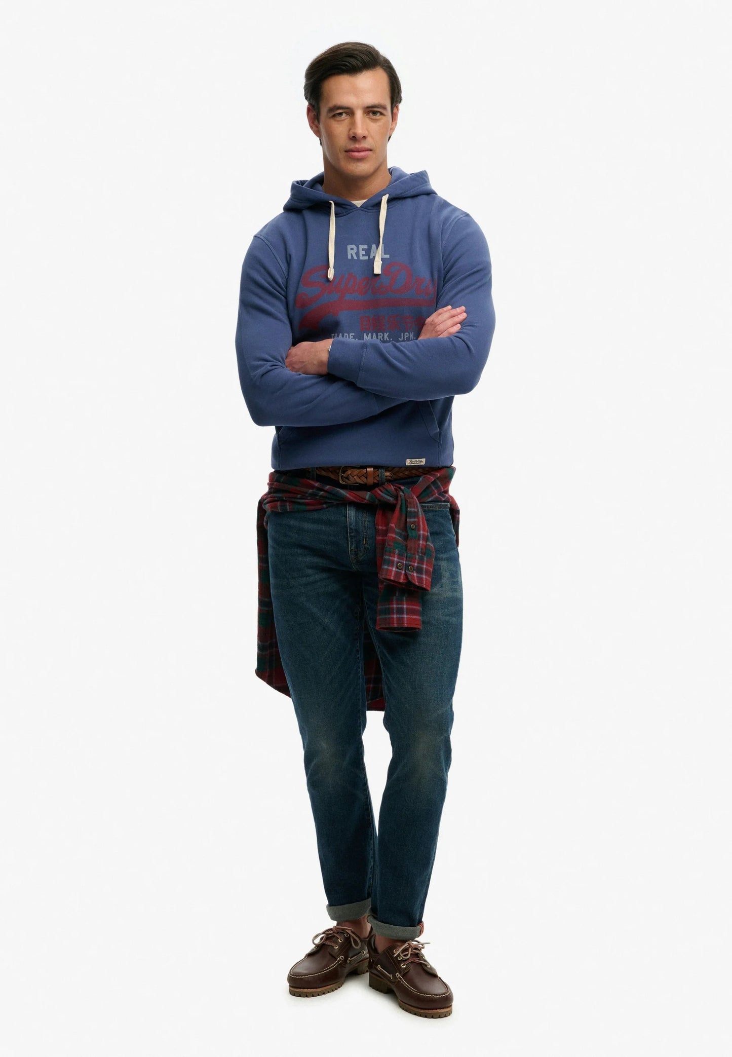 Superdry Vintage Logo Classic Hoodie - Hampton Blue