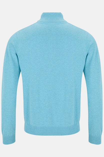 Gilded Gentlemen Harold Half Zip Sweater - Aqua