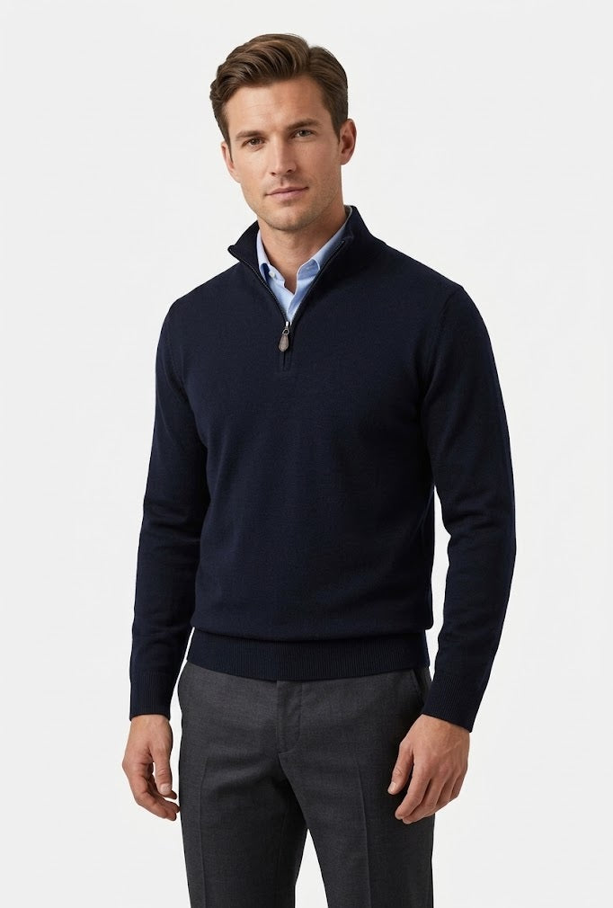 Gilded Gentlemen Harold Half Zip Sweater - Reed