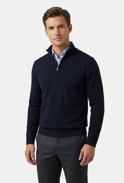 Gilded Gentlemen Harold Half Zip Sweater - Reed