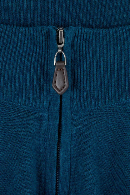 Gilded Gentlemen Harold Half Zip Sweater - Teal