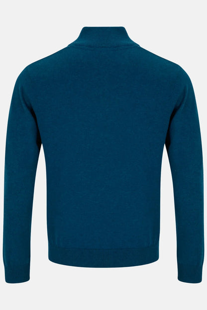 Gilded Gentlemen Harold Half Zip Sweater - Teal
