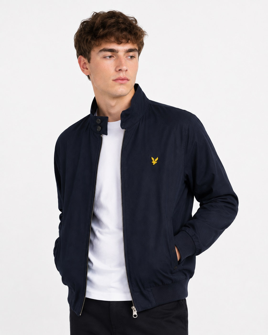 Lyle & Scott Cotton Harrington Jacket - Dark Navy