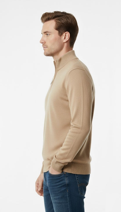 6th Sense Harry Half Zip Sweater - Amphora