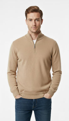 6th Sense Harry Half Zip Sweater - Amphora