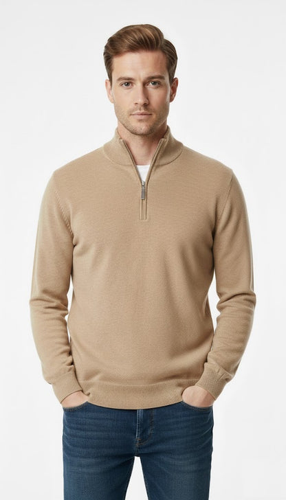 6th Sense Harry Half Zip Sweater - Amphora