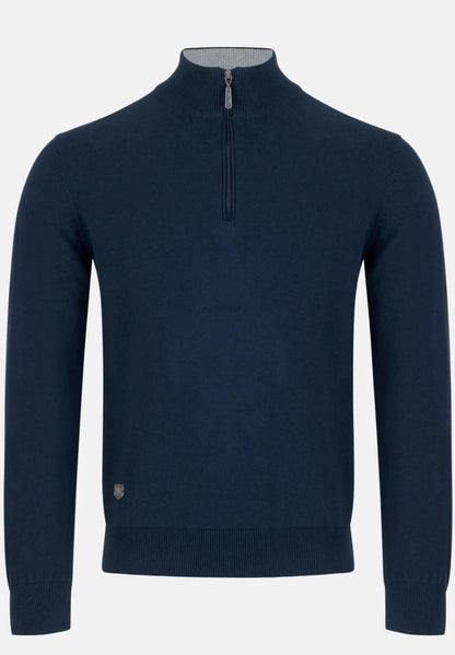 6th Sense Harry Half Zip Sweater - Indigo