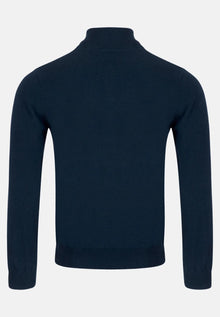 6th Sense Harry Half Zip Sweater - Indigo